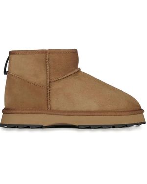 EMU Seam-Detail Suede Boots - Brown