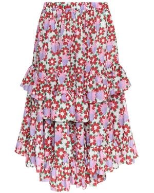 Comme des Garçons Strawberry-Print Tiered Skirt