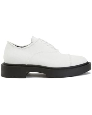 Giuseppe Zanotti Stringate Adric Con Plateau - Bianco