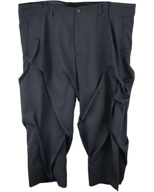 Yohji Yamamoto Pleated Wool Trousers - Grey