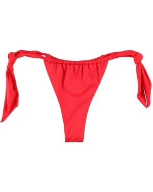 Let's Swim Tie-Fastening Bikini Bottoms - Red