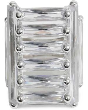 ALAN CROCETTI Maxi Crystallised Armour Ring - Grey