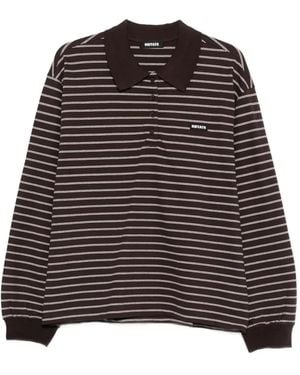 ROTATE BIRGER CHRISTENSEN Pique Longsleeve Polo Shirt - Brown