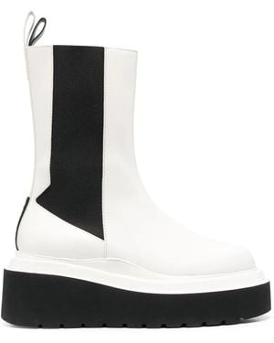 3Juin Luna Leather Ankle Boots - Black