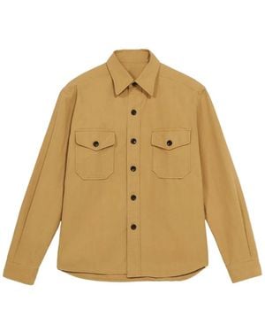 Fortela Kenny Front-Pockets Button Shirt - Metallic
