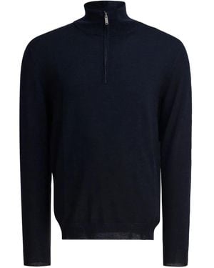 Zanone Zip-neck sweater - Azul