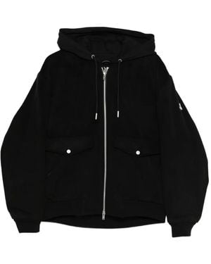 Moose Knuckles Hooded Zip Jacket - Black
