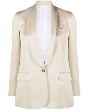 Fortela Blaire Single-Breasted Blazer - Natural