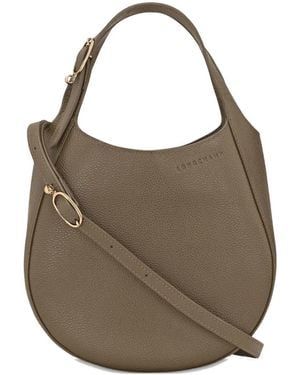 Longchamp Small Le Foulonné Leather Handbag - Brown
