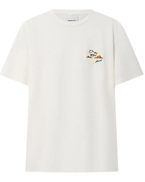 Isabel Marant Honore Embroidery Round-Neck T-Shirt - White