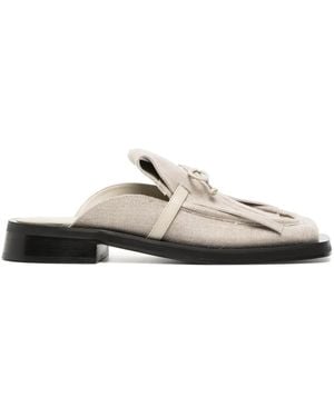 Gia Borghini Gia/Rhw Rosie Linen Mules - White