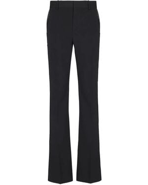 Balmain Wollhose Mit Kristallstickerei - Blau