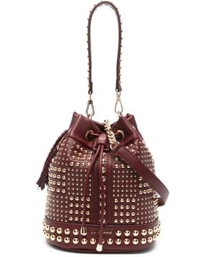 La Carrie Planet Bucket-Tas Met Kwastje En Studs - Rood