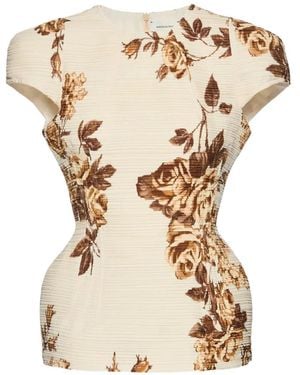 Magda Butrym Floral Print Blouse - Natural