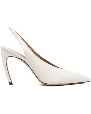 The Attico 100mm Viper Slingback Pumps - ホワイト