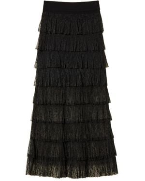 Twinset Lace Maxi Skirt - Black
