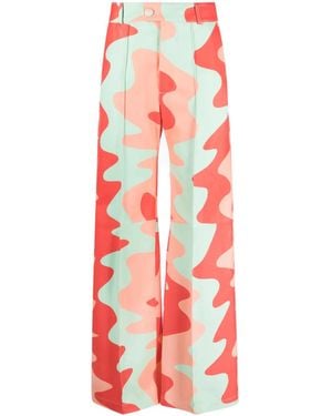 Liska X Kalissa Hose Leather Trousers - Red