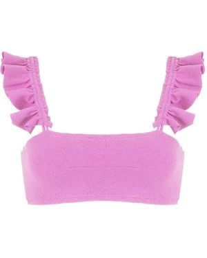 Clube Bossa Zarbo Ruffle-Embellished Bikini Top - Pink