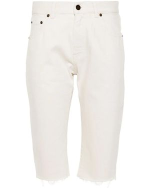 Saint Laurent Pantalones vaqueros cortos - Blanco