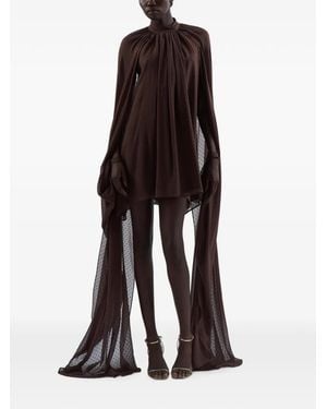 Taller Marmo Drapiertes Etera Minikleid - Weiß