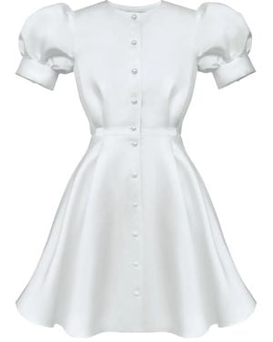 POST MERIDIEM Button-Down Mini Dress - White