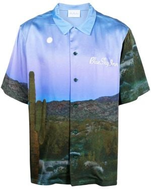 BLUE SKY INN Logo-Embroidered Shirt - Blue