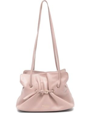 Prada Gathered-Detail Buckled Shoulder Bag - Pink