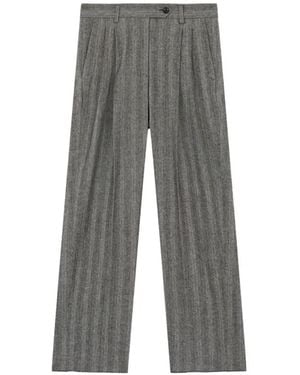Fortela Jem Pinstrip Pants - Gray