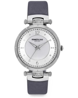 Kenneth Cole Crystal-Embellished 34Mm Watch - White