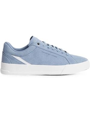 Tommy Hilfiger Court Suede Lace-Up Sneakers - Blue