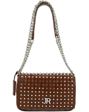 John Richmond Schultertasche Mit Nieten - Weiß