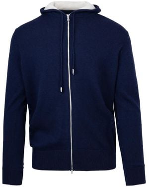 Eleventy Kapuzenjacke aus Kaschmir - Blau