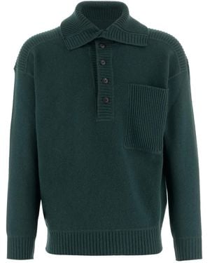 Giorgio Armani Poloshirt mit Knopfverschluss - Grün