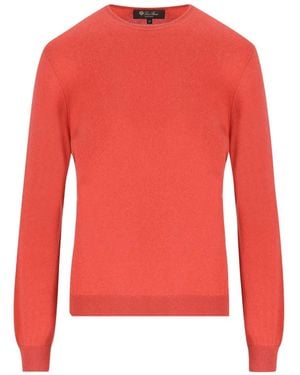Loro Piana Jersey De Manga Larga - Rojo