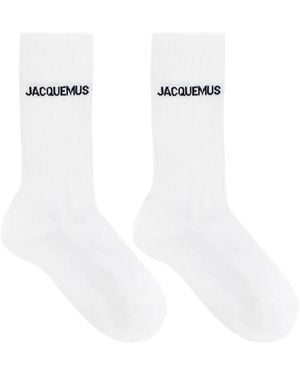 Jacquemus Socken Mit Logo-Stickerei - Weiß