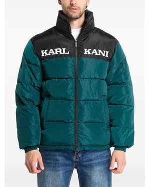 Karlkani Logo-Print Padded Jacket - Green