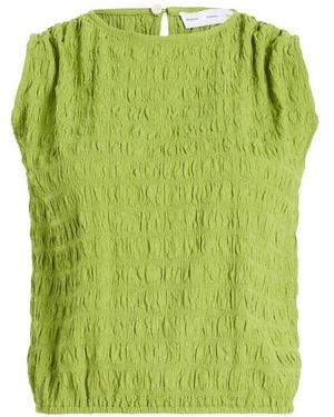 Proenza Schouler Bradley Textured Crew-Neck Blouse - Green