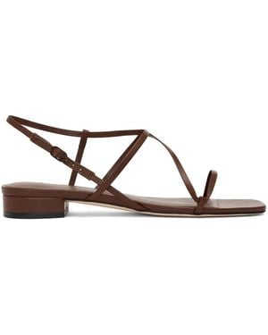 STUDIO AMELIA Bias Wrap Flat Sandals - White