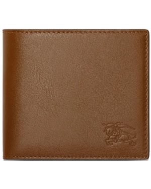 Burberry Pop-Check Bi-Fold Wallet - Brown