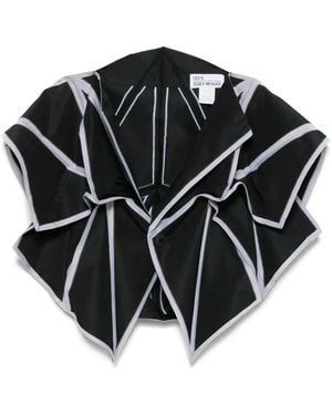 Issey Miyake No.5-Jacquard Jacket - Black
