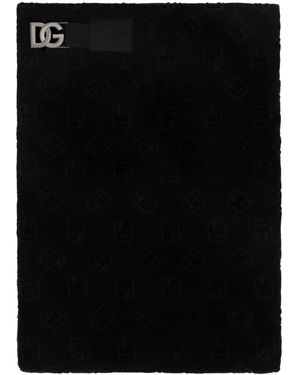 Dolce & Gabbana Dgモノグラム ビーチタオル - ブラック