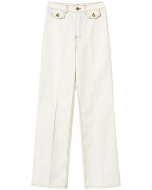 Twinset Vaqueros Rectos - Blanco