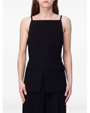 Emporio Armani Haut À Encolure Carrée - Black