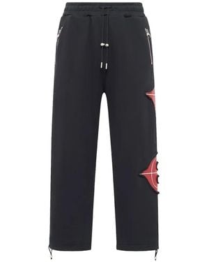 THUG CLUB New Rock Graphic-Print Track Trousers - Blue