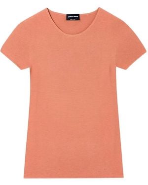 Giorgio Armani Camiseta De Canalé - Rosa