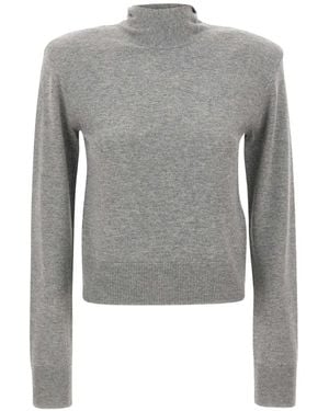 ROTATE BIRGER CHRISTENSEN Jersey Con Hombros Acolchados - Gris