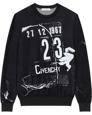 Givenchy Logo-Print Knitted Jumper - Blue