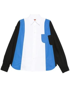 Colville Blouse Met Opgestikte Zak - Blauw