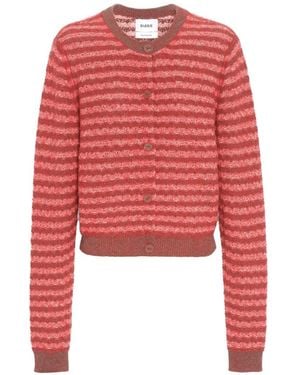 Barrie Gestreept Vest Met Knoop - Rood