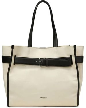 Marc O' Polo Belted-Detail Tote Bag - Natural